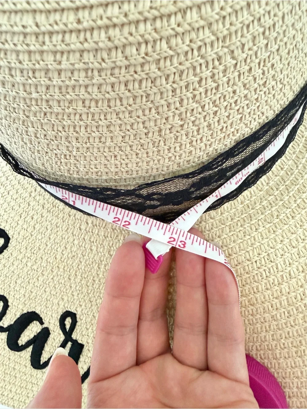 Chic Soul Embroidered “Baby on Board” Wide Brim Floppy Straw Hat | Adjustable